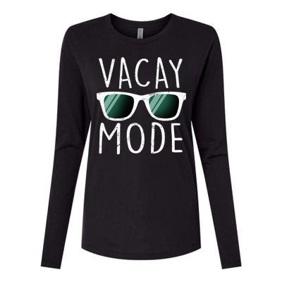 Vacay Mode Cool Shades Womens Cotton Relaxed Long Sleeve T-Shirt