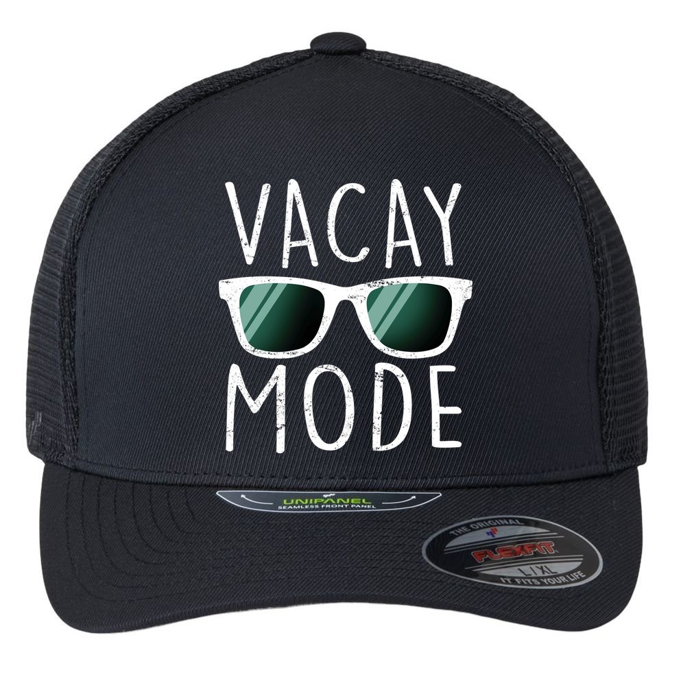 Vacay Mode Cool Shades Flexfit Unipanel Trucker Cap