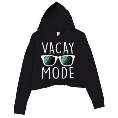 Vacay Mode Cool Shades Crop Fleece Hoodie