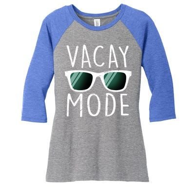 Vacay Mode Cool Shades Women's Tri-Blend 3/4-Sleeve Raglan Shirt