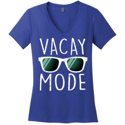 Vacay Mode Cool Shades Women's V-Neck T-Shirt