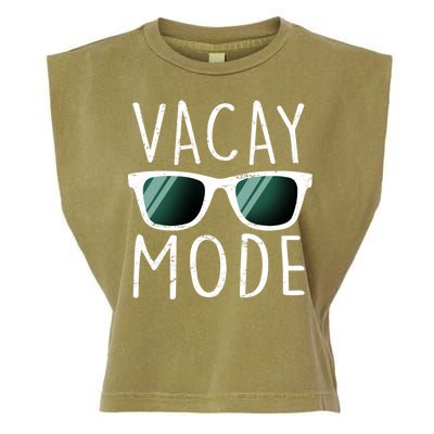 Vacay Mode Cool Shades Garment-Dyed Women's Muscle Tee