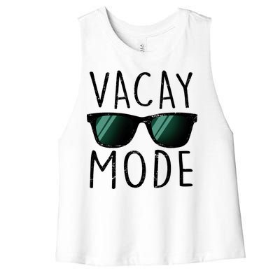 Vacay Mode Cool Shades Women's Racerback Cropped Tank