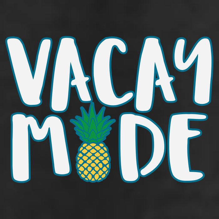 Vacay Mode Pineapple 7 Panel Mesh Trucker Snapback Hat