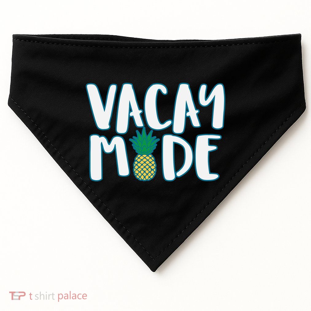 Vacay Mode Pineapple USA-Made Doggie Bandana