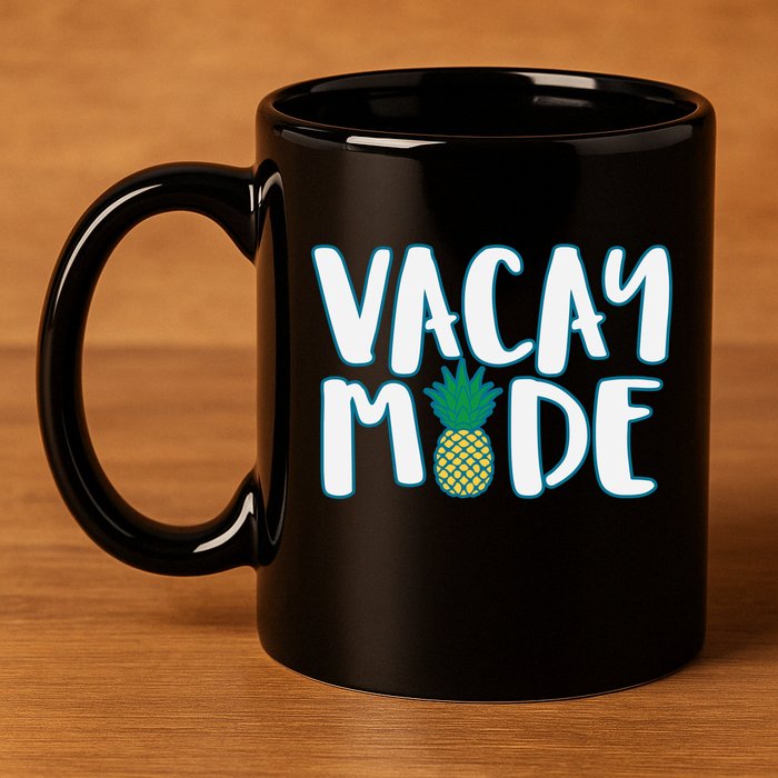 Vacay Mode Pineapple 11oz C Handle Ceramic Mug