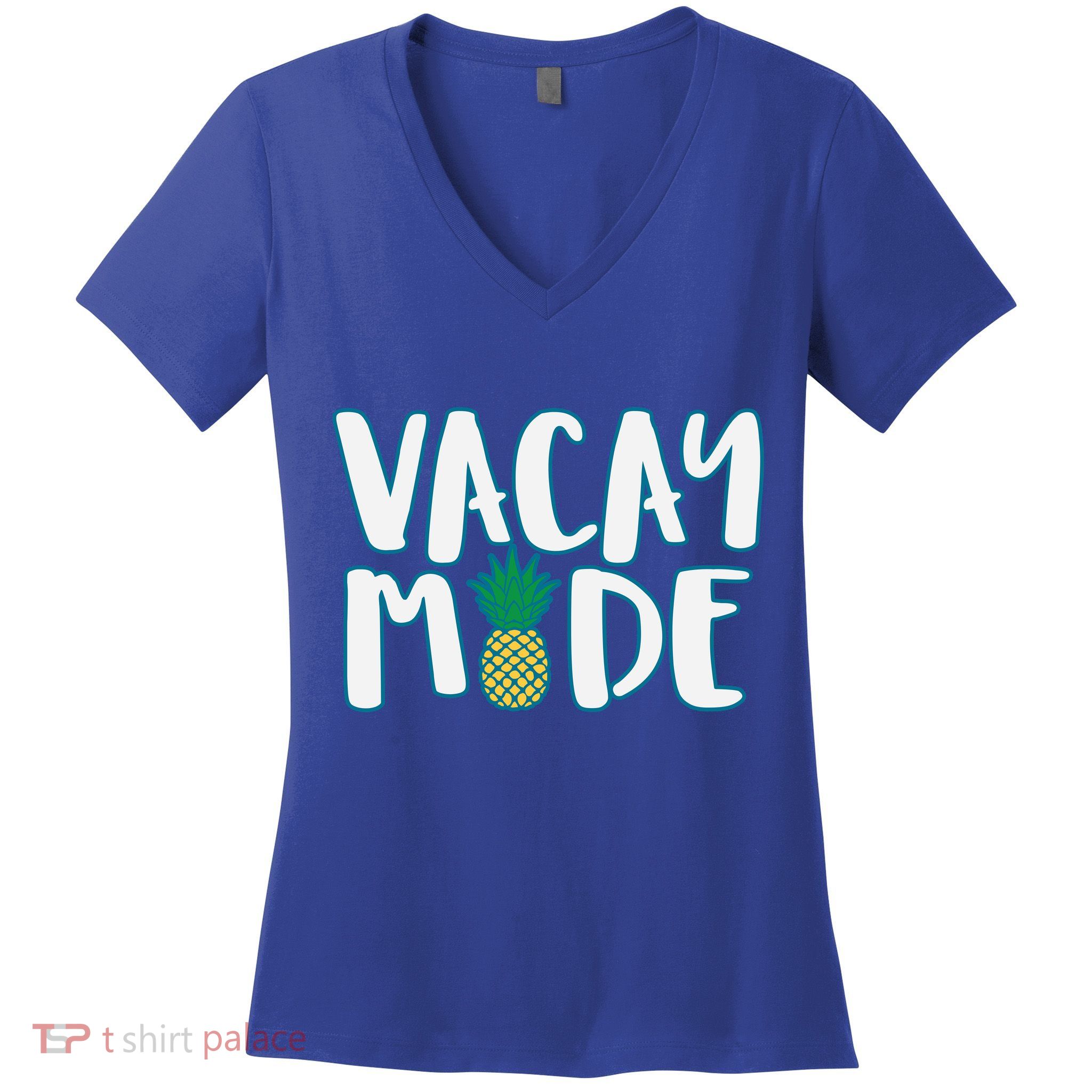 Vacay Mode Pineapple Women's V-Neck T-Shirt