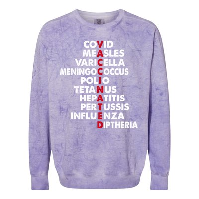 Vaccinated Colorblast Crewneck Sweatshirt