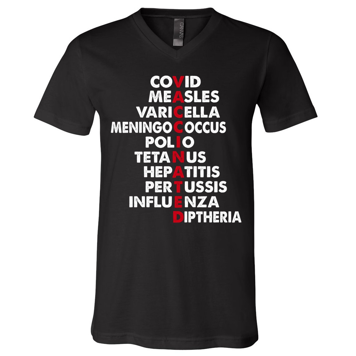 Vaccinated V-Neck T-Shirt