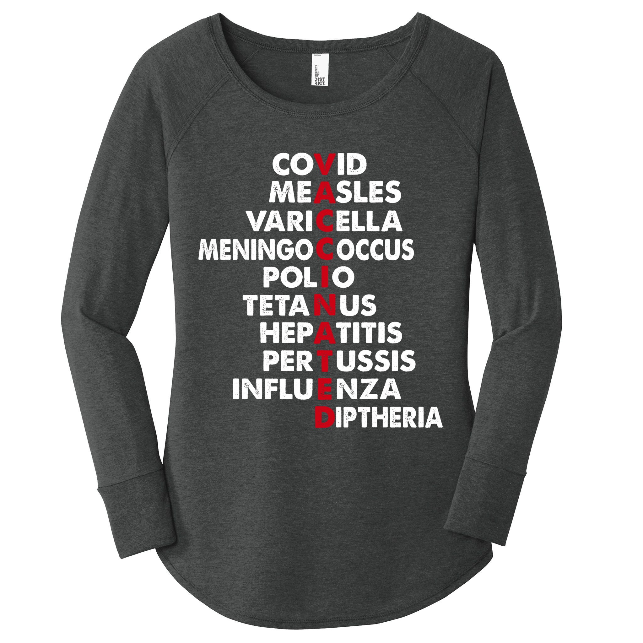 Vaccinated Women's Perfect Tri Tunic Long Sleeve Shirt
