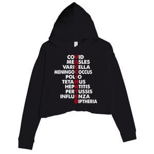 Vaccinated Crop Fleece Hoodie