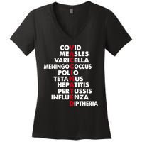 Vaccinated Women's V-Neck T-Shirt