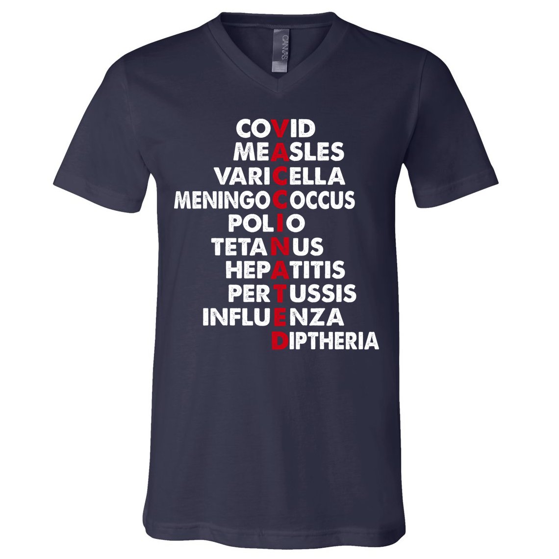 Vaccinated & Intoxicated Pinata V-Neck T-Shirt