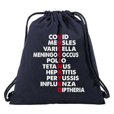 Vaccinated & Intoxicated Pinata Drawstring Bag