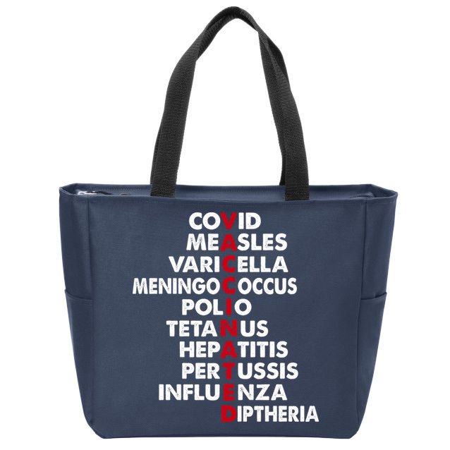 Vaccinated & Intoxicated Pinata Zip Tote Bag