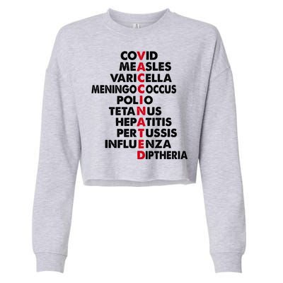 Vaccinated & Intoxicated Pinata Cropped Pullover Crew