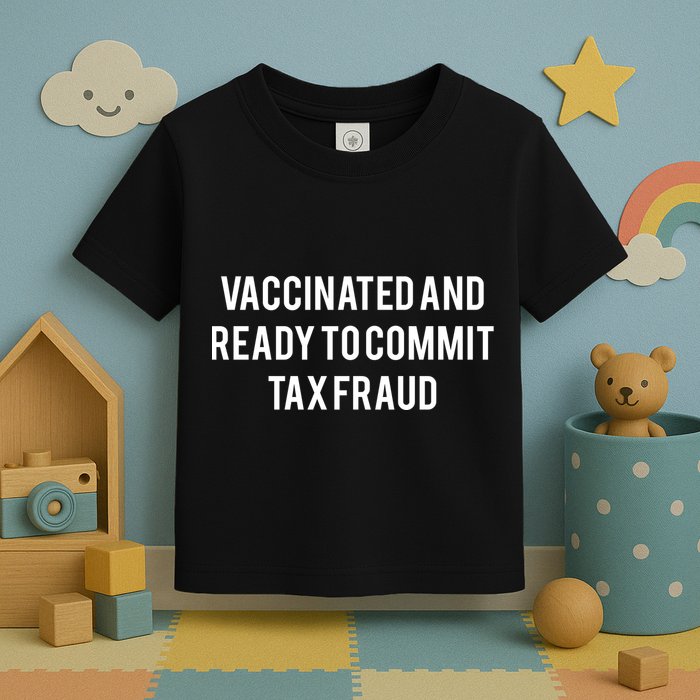 Vaccinated And Ready To Commit Tax Fraud Toddler T-Shirt