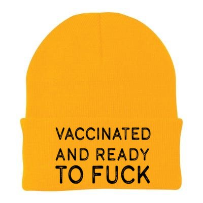 Vaccinated And Ready To Fuck Knit Cap Winter Beanie