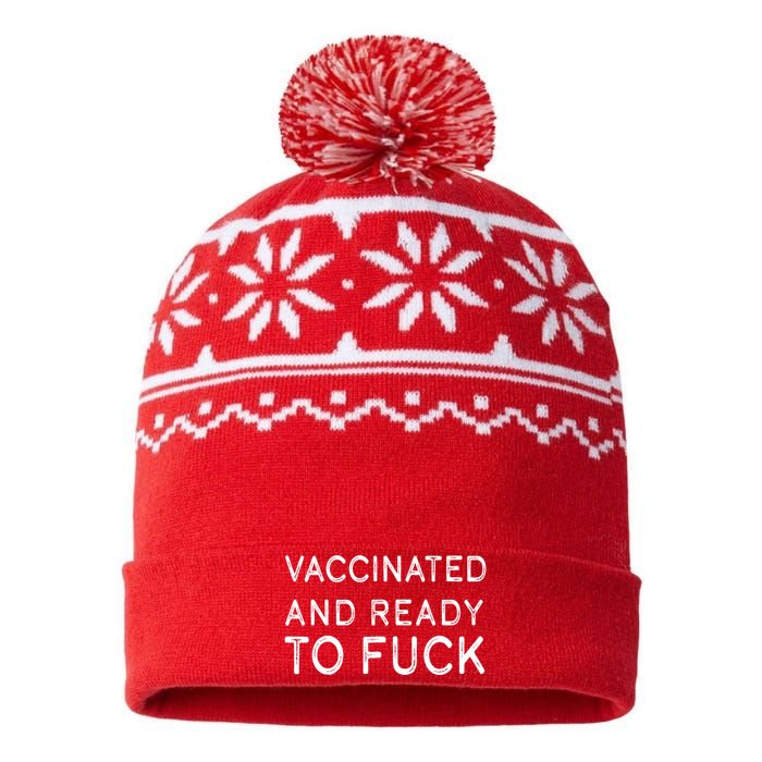 Vaccinated And Ready To Fuck USA-Made Snowflake Beanie