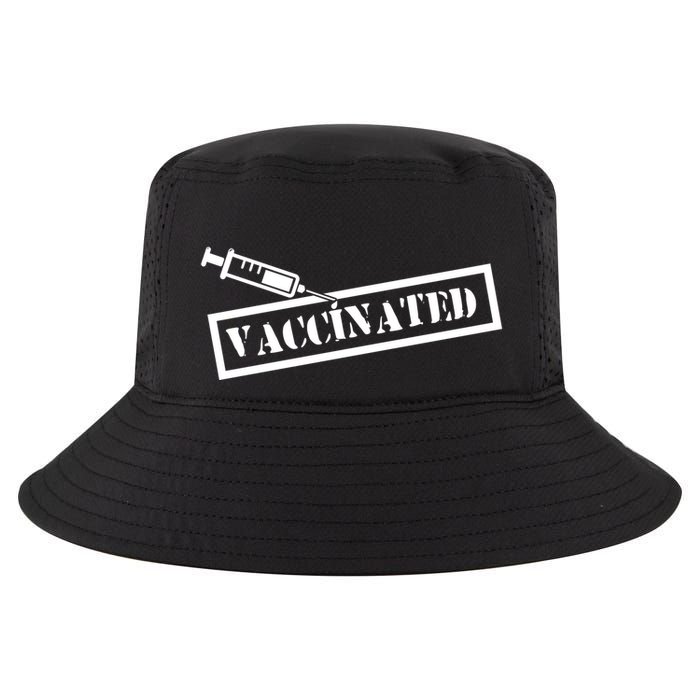 Vaccinated Label Cool Comfort Performance Bucket Hat