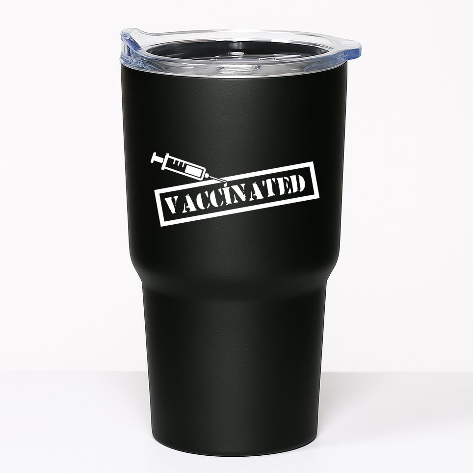 Vaccinated Label Tumbler