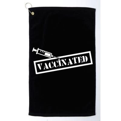 Vaccinated Label Platinum Collection Golf Towel