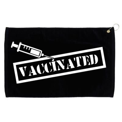 Vaccinated Label Grommeted Golf Towel