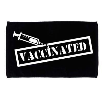 Vaccinated Label Microfiber Hand Towel