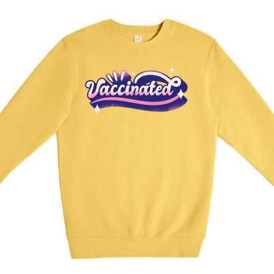 Vaccinated Sparkle Premium Crewneck Sweatshirt