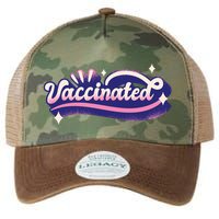 Vaccinated Sparkle Legacy Tie Dye Trucker Hat