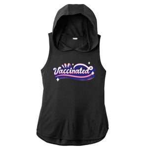 Vaccinated Sparkle Ladies PosiCharge Tri-Blend Wicking Draft Hoodie Tank