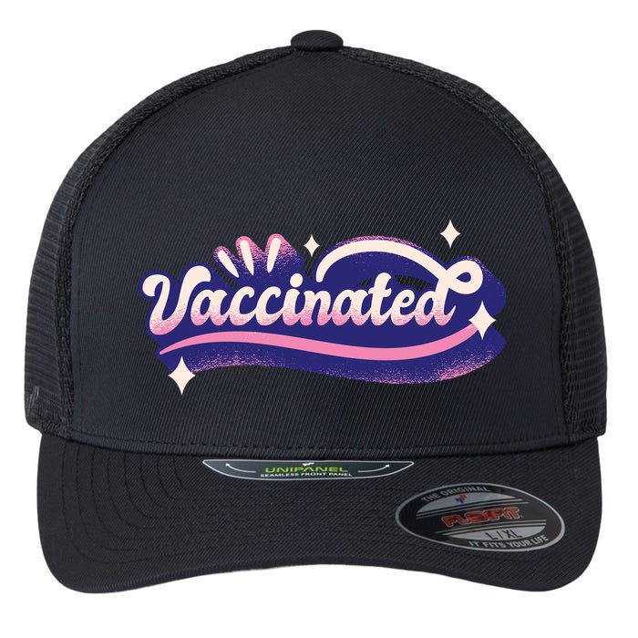 Vaccinated Sparkle Flexfit Unipanel Trucker Cap