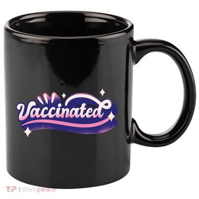 Vaccinated Sparkle 11oz C Handle Ceramic Mug