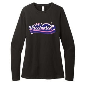 Vaccinated Sparkle Womens CVC Long Sleeve Shirt