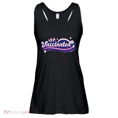 Vaccinated Sparkle Ladies Essential Flowy Tank