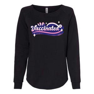 Vaccinated Sparkle Womens California Wash Sweatshirt