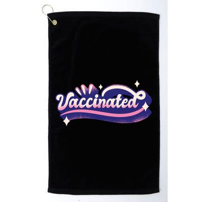 Vaccinated Sparkle Golf Towel