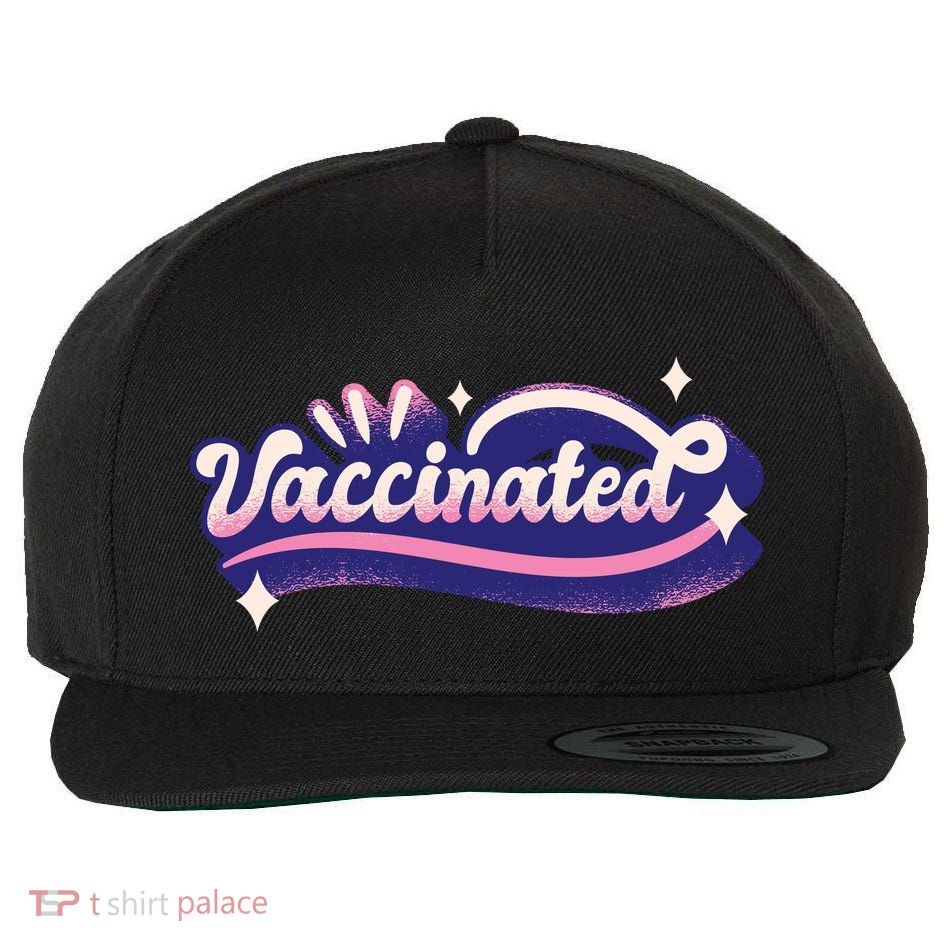 Vaccinated Sparkle Wool Snapback Cap