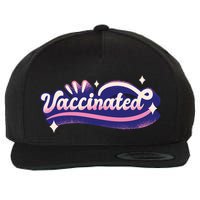 Vaccinated Sparkle Wool Snapback Cap