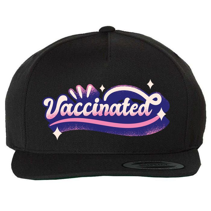 Vaccinated Sparkle Wool Snapback Cap