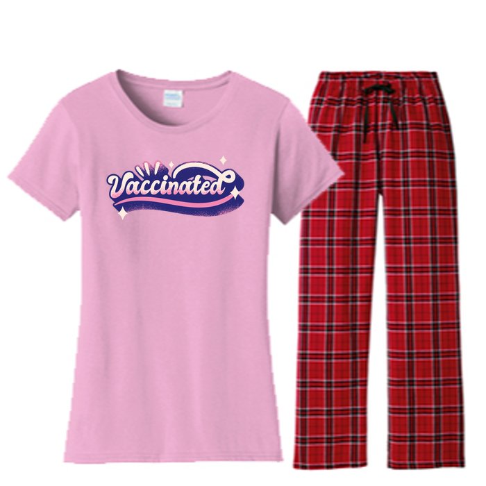 Vaccinated Sparkle Women's Flannel Pajama Set