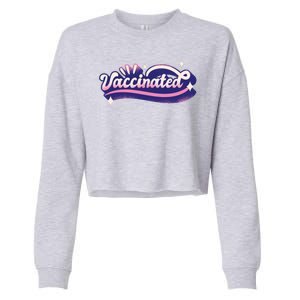 Vaccinated Sparkle Cropped Pullover Crew