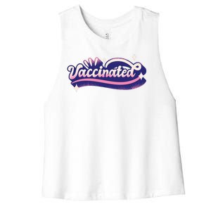 Vaccinated Sparkle Women's Racerback Cropped Tank