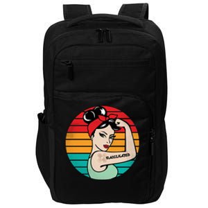 Vaccinated Strong Woman Retro Impact Tech Backpack