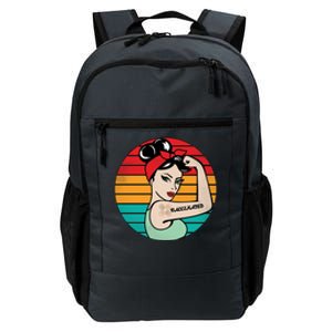 Vaccinated Strong Woman Retro Daily Commute Backpack