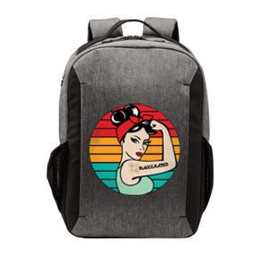 Vaccinated Strong Woman Retro Vector Backpack