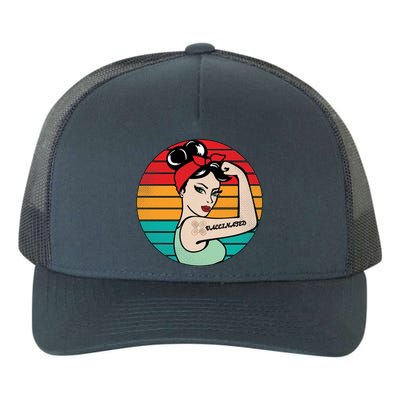 Vaccinated Strong Woman Retro Yupoong Adult 5-Panel Trucker Hat