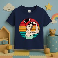 Vaccinated Strong Woman Retro Toddler T-Shirt