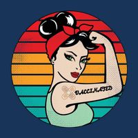Vaccinated Strong Woman Retro Toddler T-Shirt