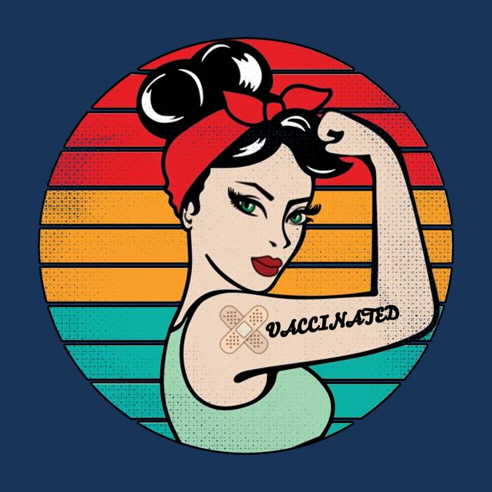 Vaccinated Strong Woman Retro Toddler T-Shirt